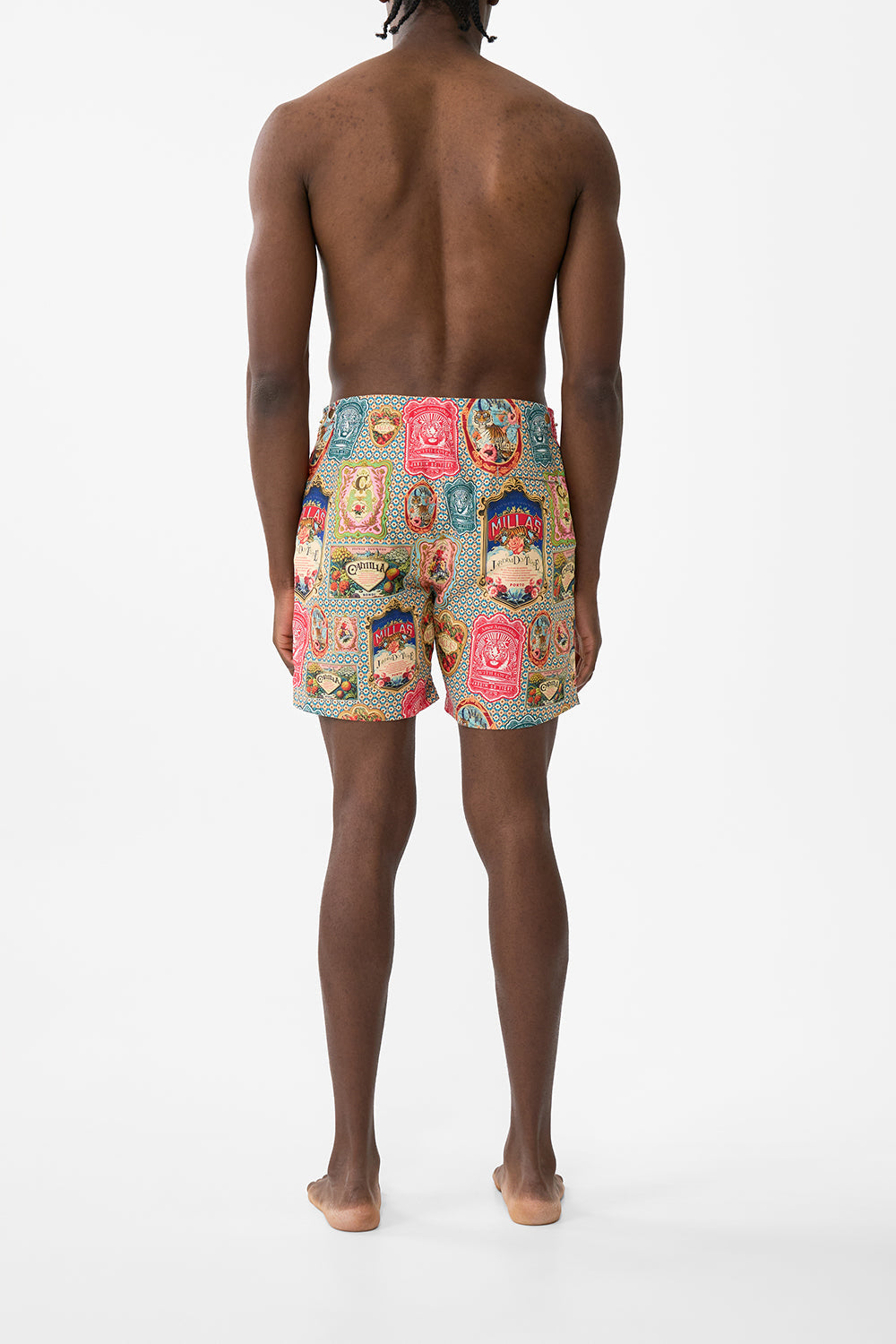 The CAMILLA Mid Length Boardshort With Fixed Waist in our Soap Opera print.