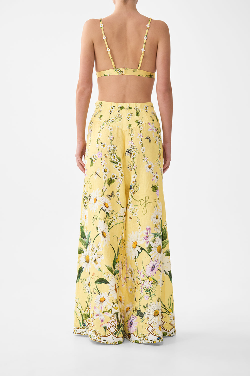 The CAMILLA Scalloped Edge Tri Bralette With Bow Front in our Daisy Chains print.