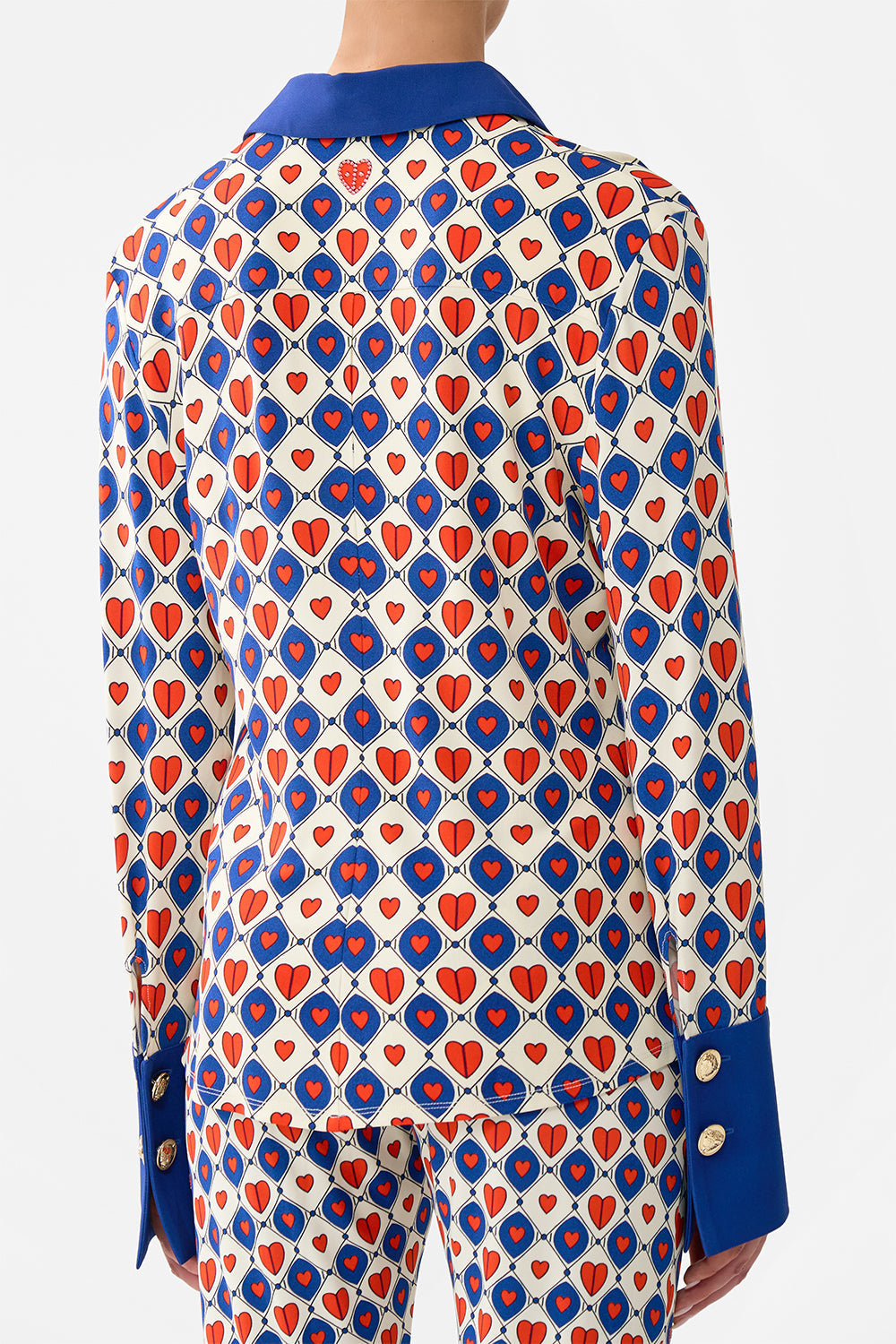 The CAMILLA Fitted Jersey Shirt in our Rinse & Roar print.