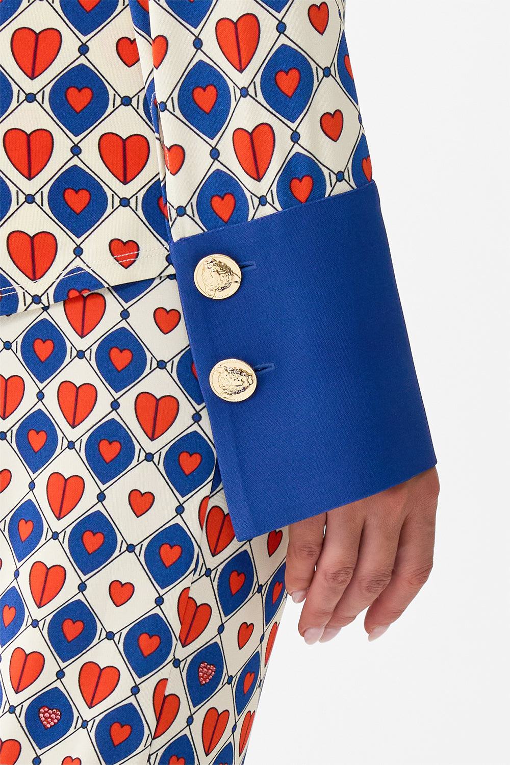 The CAMILLA Fitted Jersey Shirt in our Rinse & Roar print.