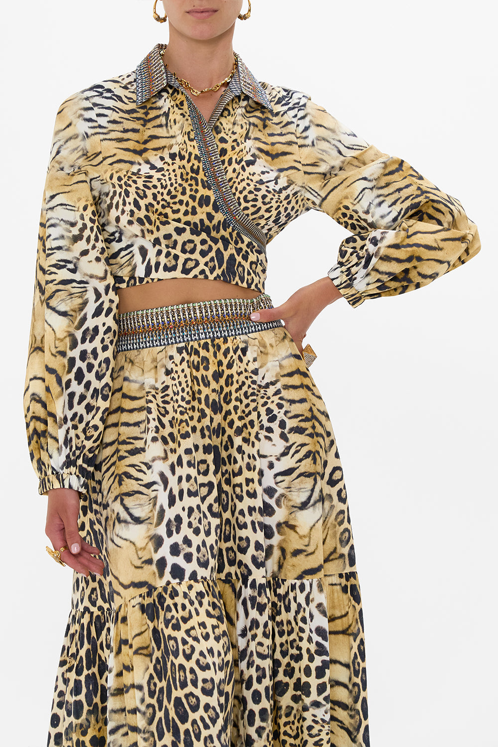 CROPPED WRAP SHIRT JAGUAR