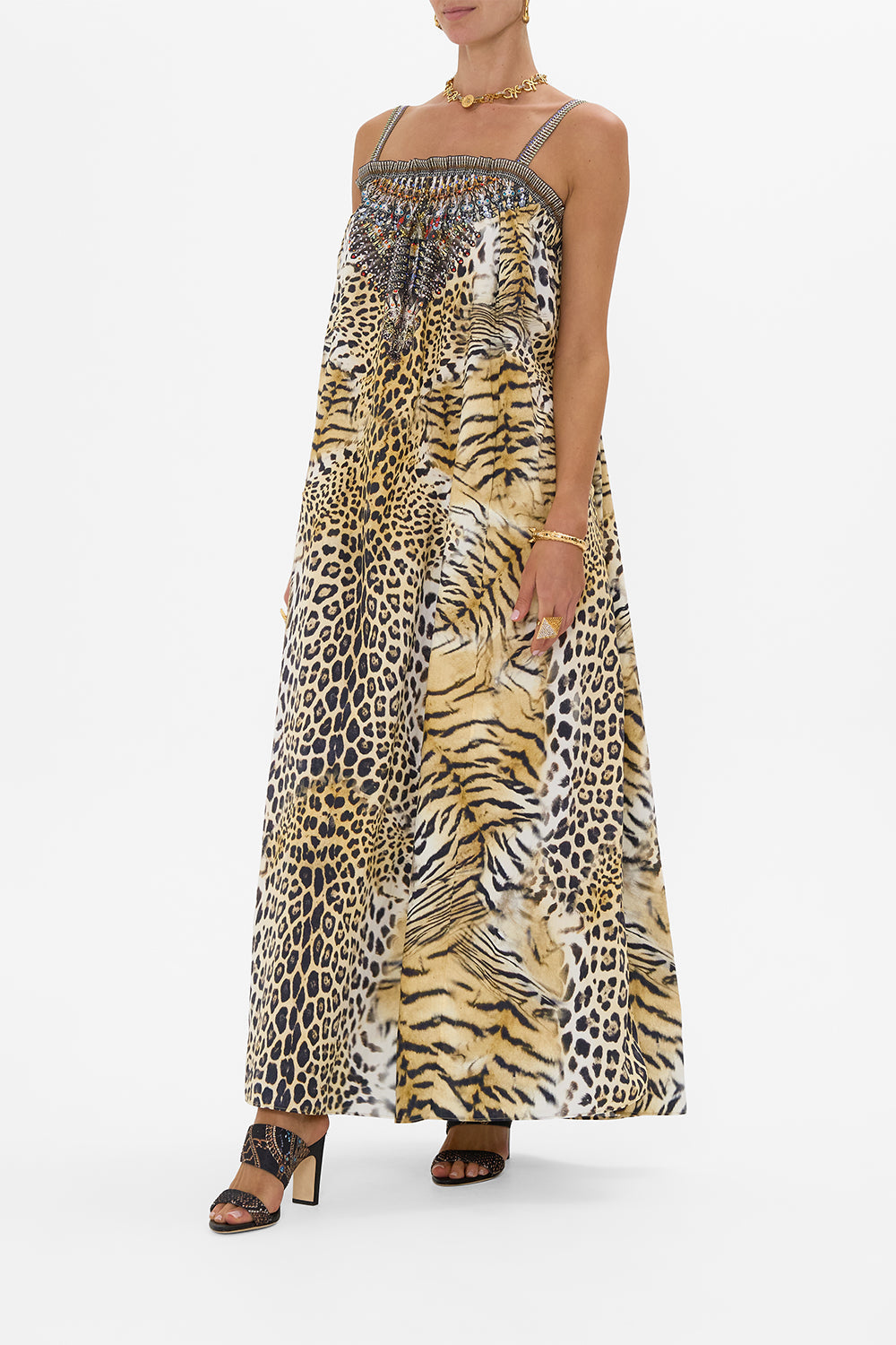 WIDE STRAP SUNDRESS JAGUAR