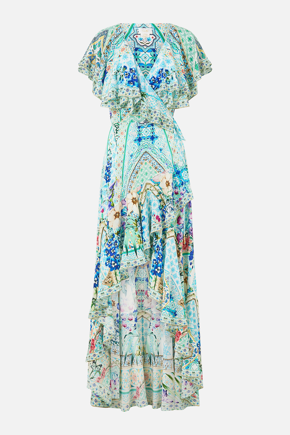 FRILL SLEEVE LONG DRESS SUNRISE IN SINTRA