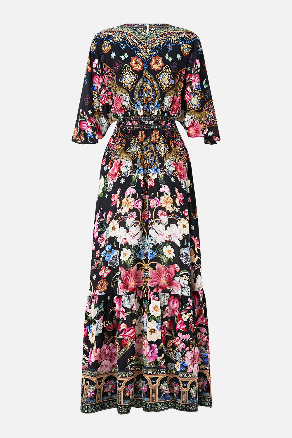 WAISTED DRESS WITH HEM RUFFLE MIDNIGHT IN MONSERRATE