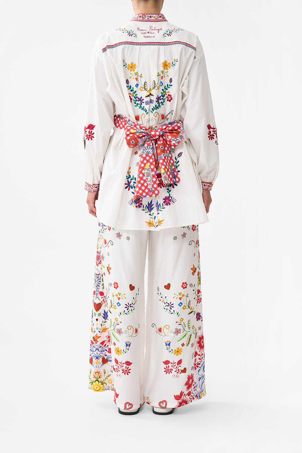 WIDE LEG TROUSER WITH FRONT POCKETS FAITH, LUCK & JUSTICE