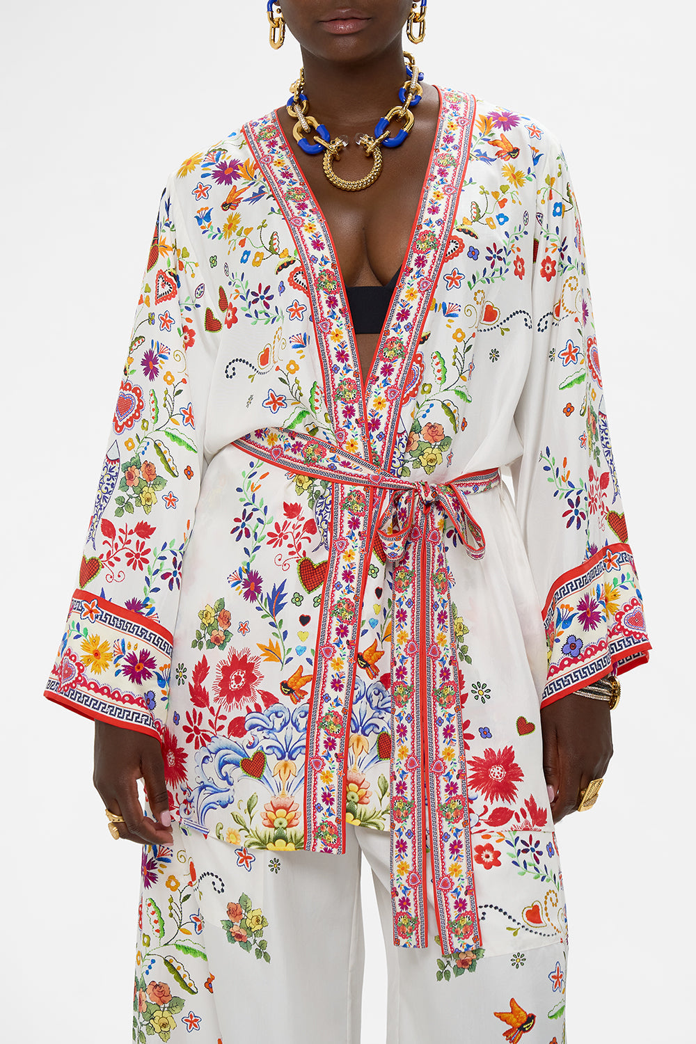 SHORT KIMONO WRAP FAITH, LUCK & JUSTICE