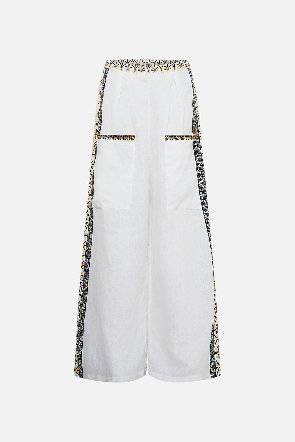 WIDE LEG TROUSER WITH FRONT POCKETS TEMPLES OF DENDARA