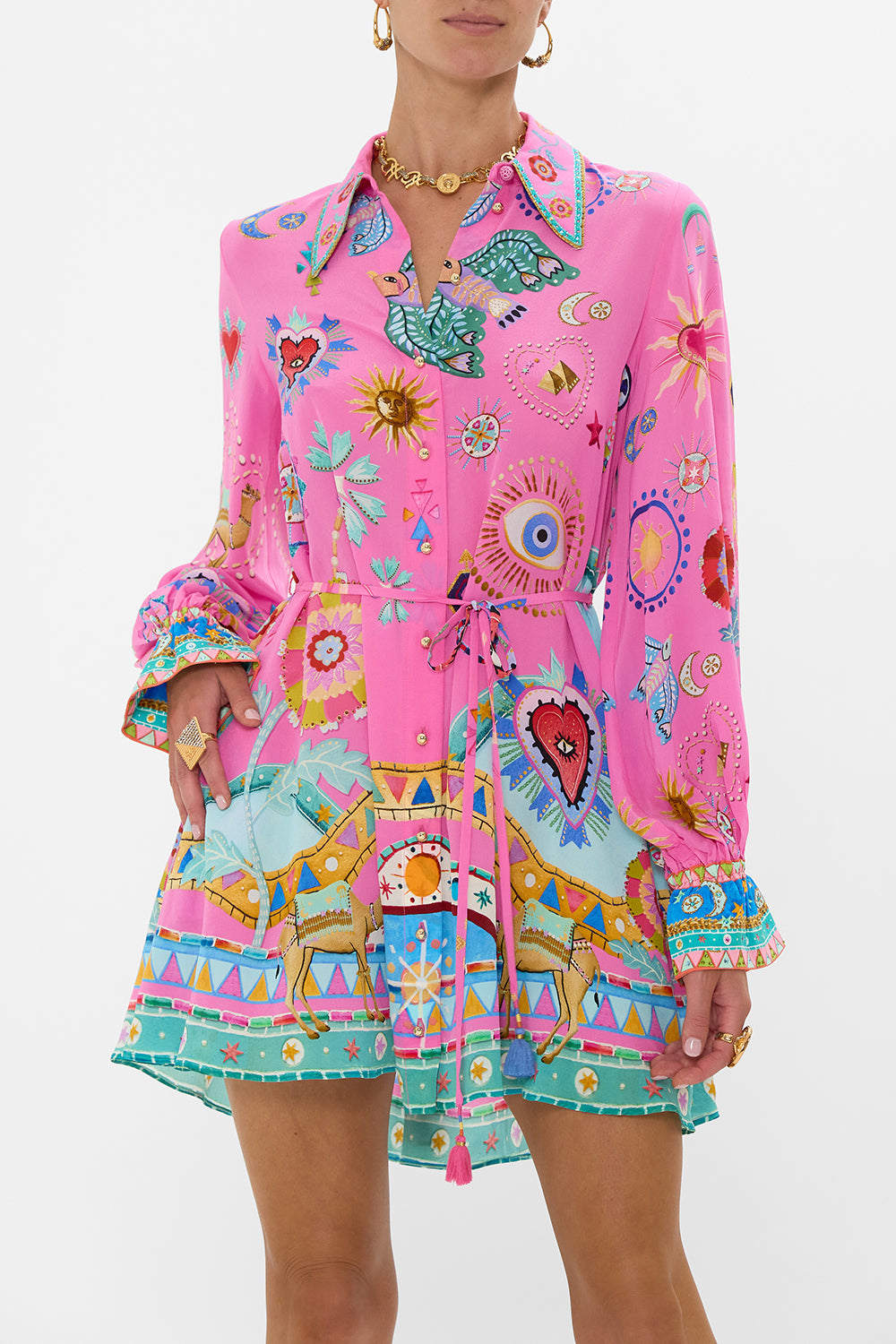 SHIFT SHIRT DRESS RAINBOW ROADS