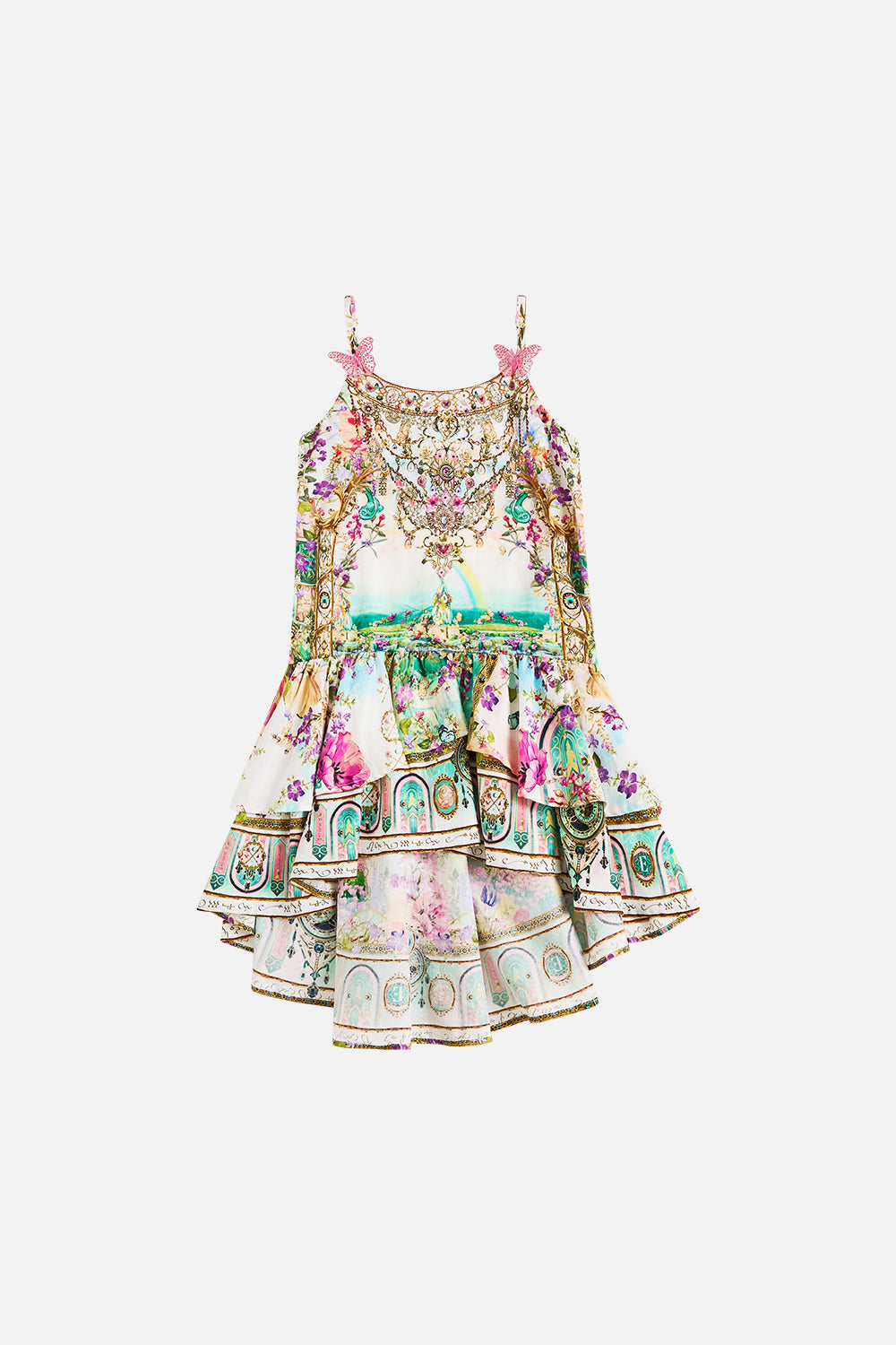 KIDS TIERED HI-LO PARTY DRESS 4-10 MUNCHKINLAND