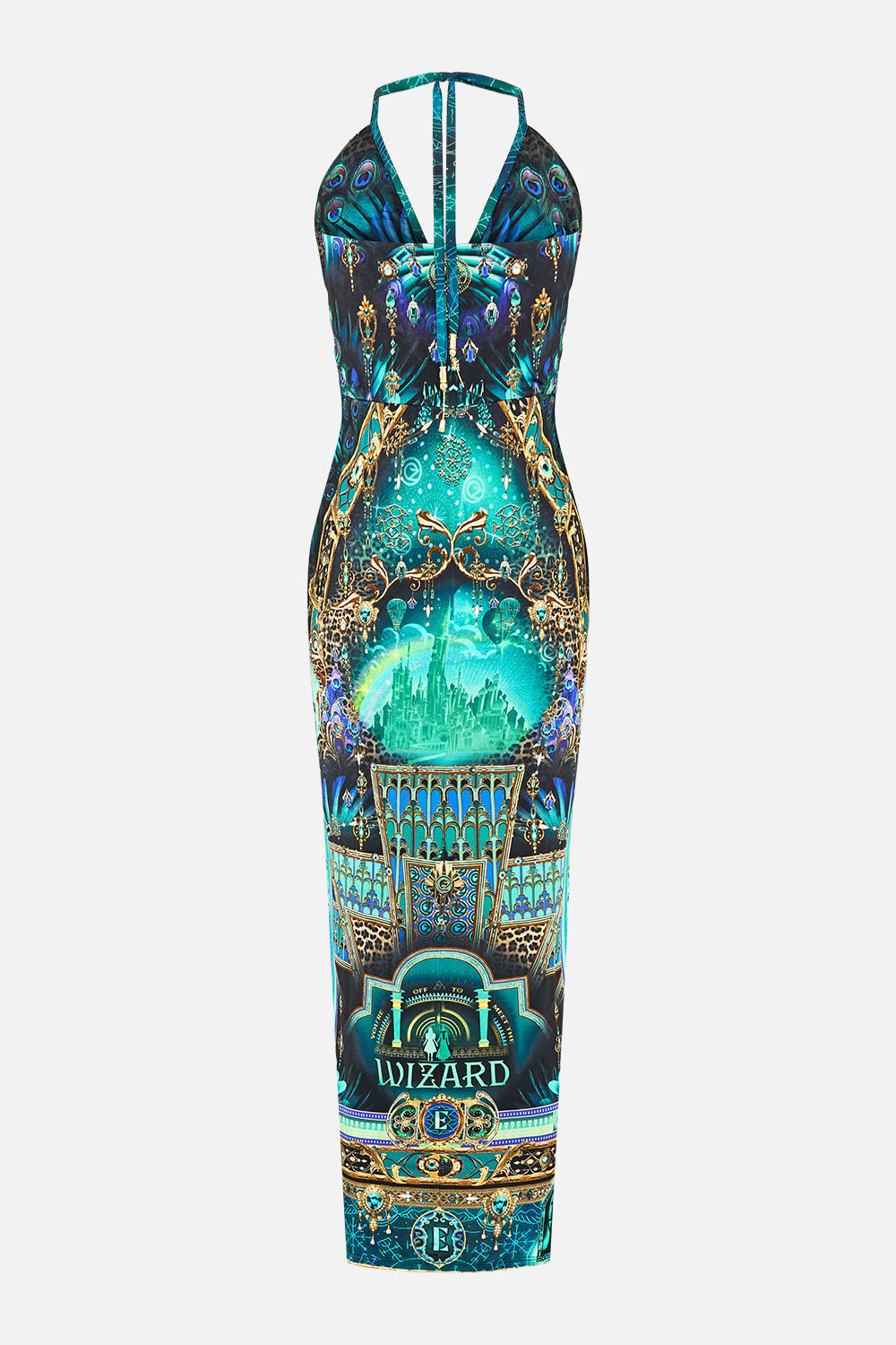 V NECK GATHERED JERSEY DRESS DEFY GRAVITY