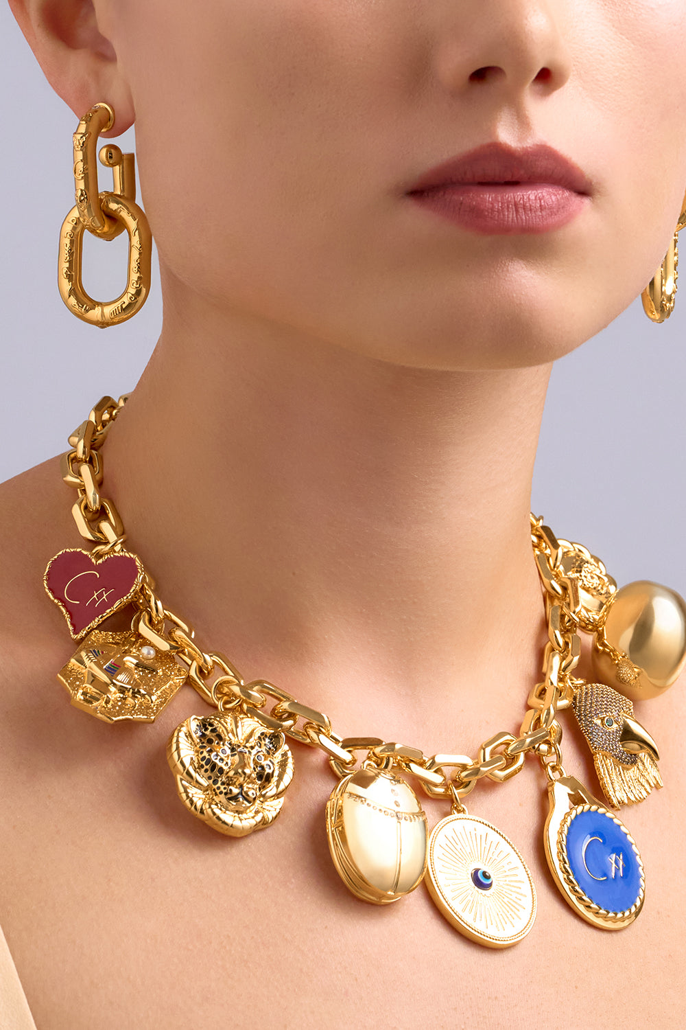 CAMILLA Gold Global Nomad Charm Necklace