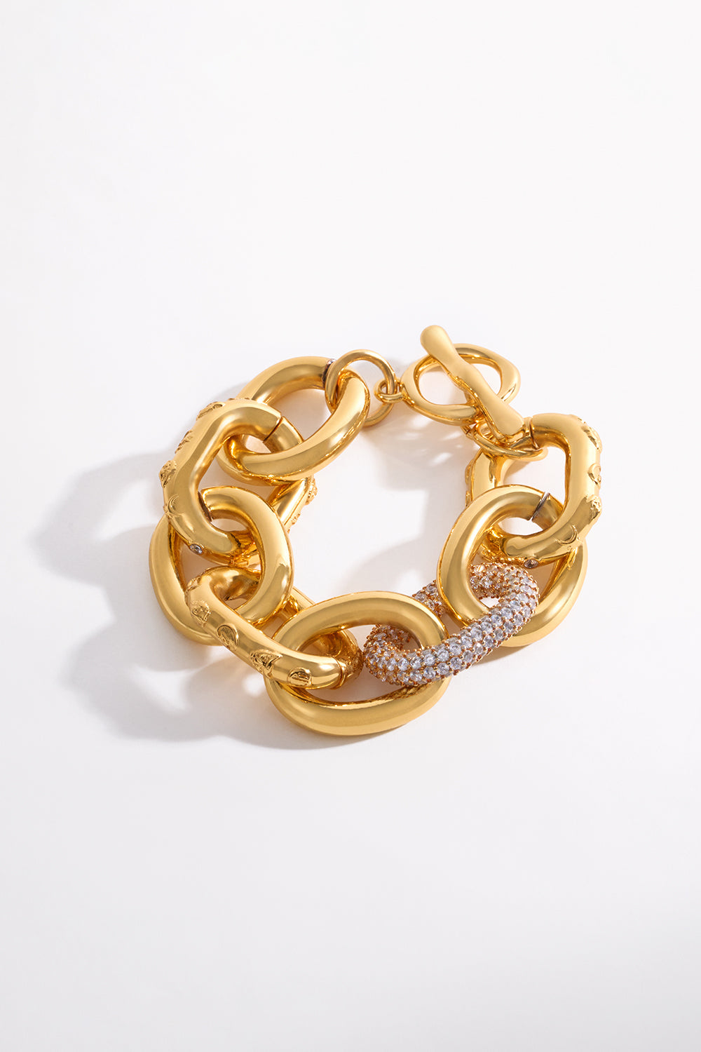 CAMILLA Gold Bracelet in Cosmic Catouche print.