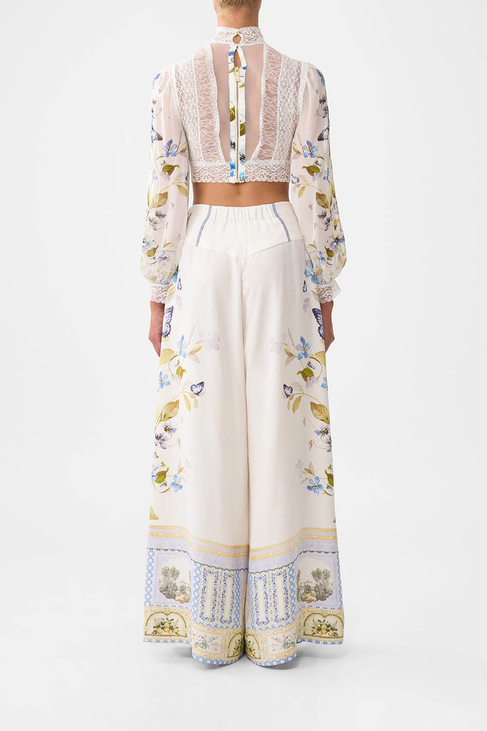 CORSET WAIST WIDE LEG PANT BOTANICAL BALLADS