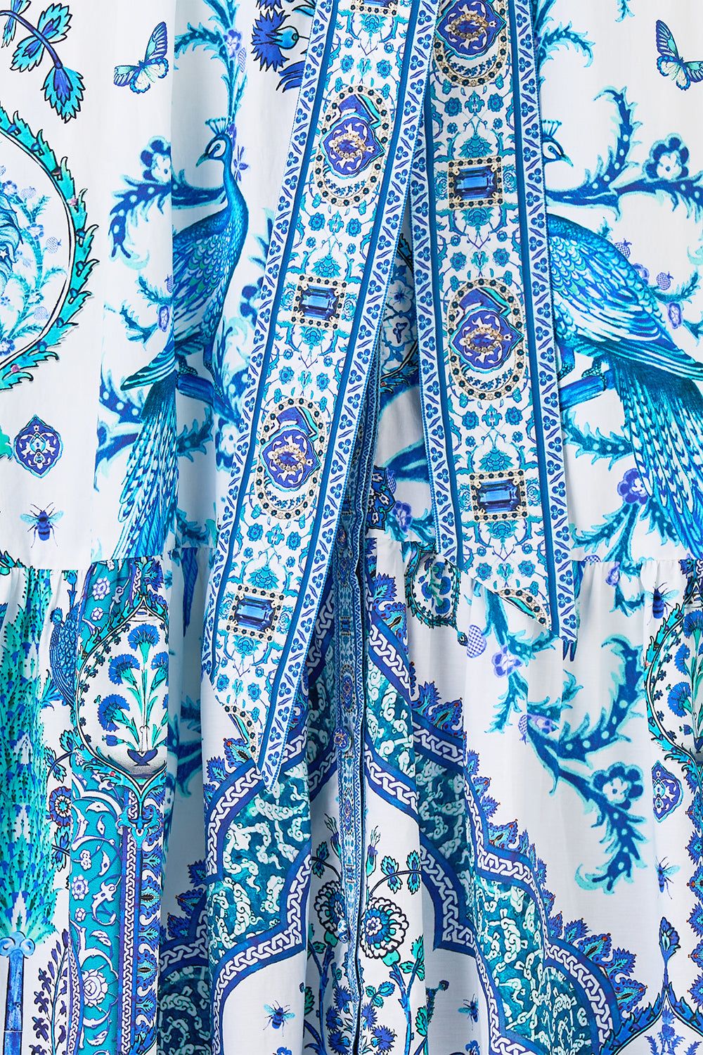 TIERED SHIRT DRESS WITH SHORT SLEEVE ISNIK LULLABY