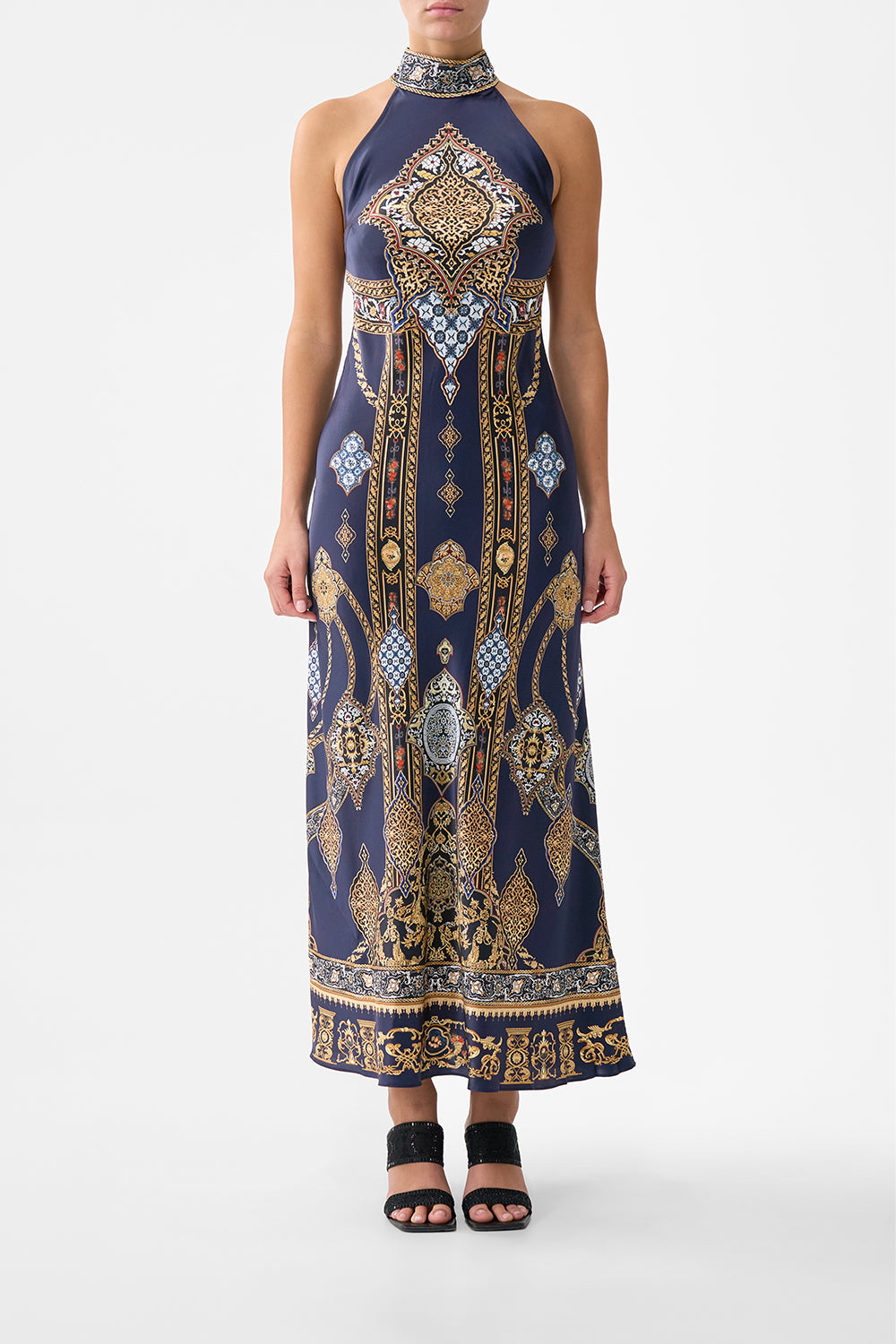 HIGH NECK BIAS DRESS THE IMPERIAL GATE