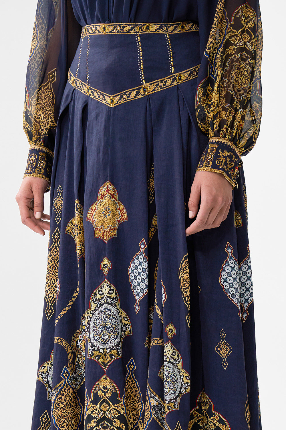 CORSET WAIST MAXI SKIRT THE IMPERIAL GATE