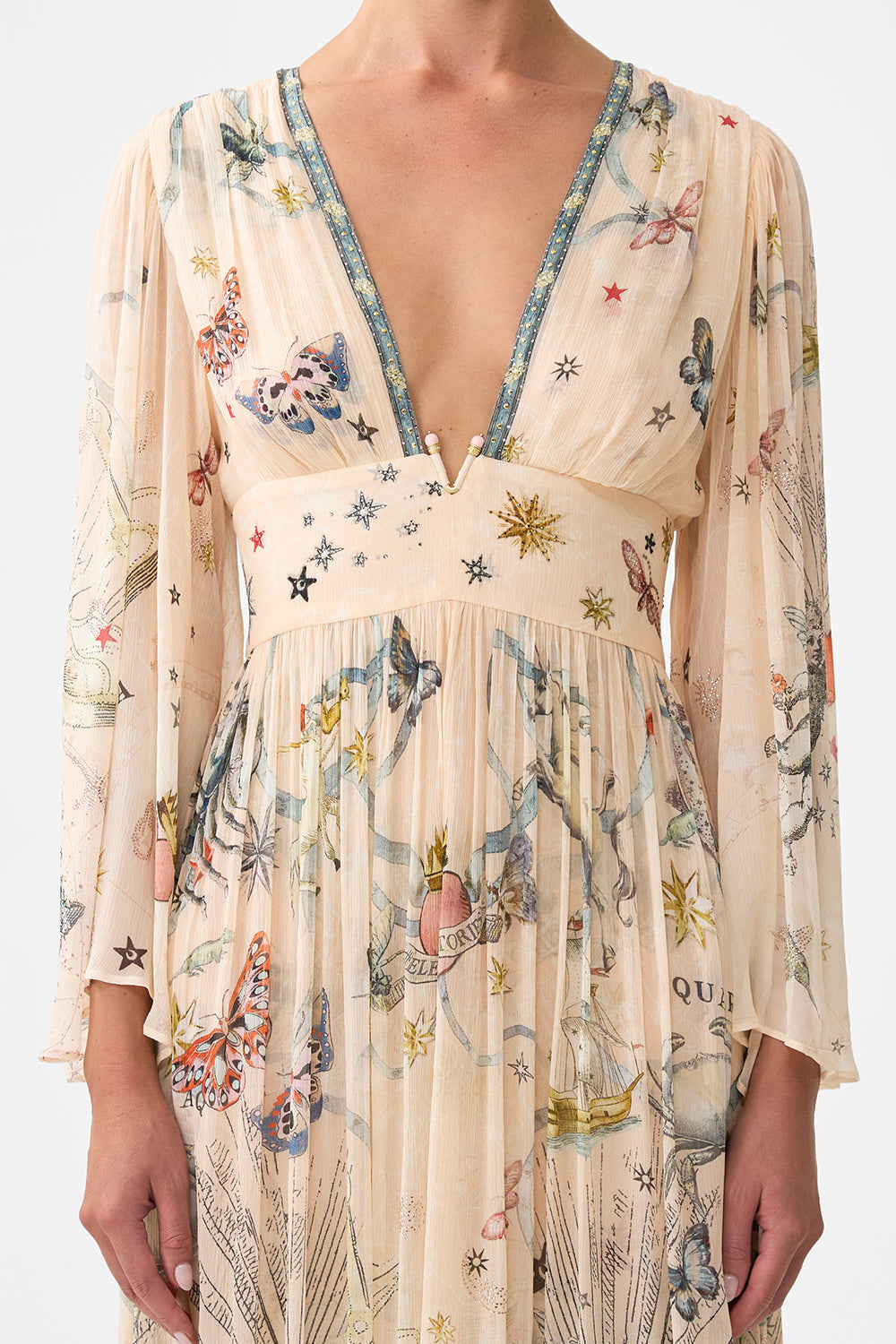 HARDWARE DETAIL LONG SLEEVE DRESS HOUSE OF HOROSCOPES