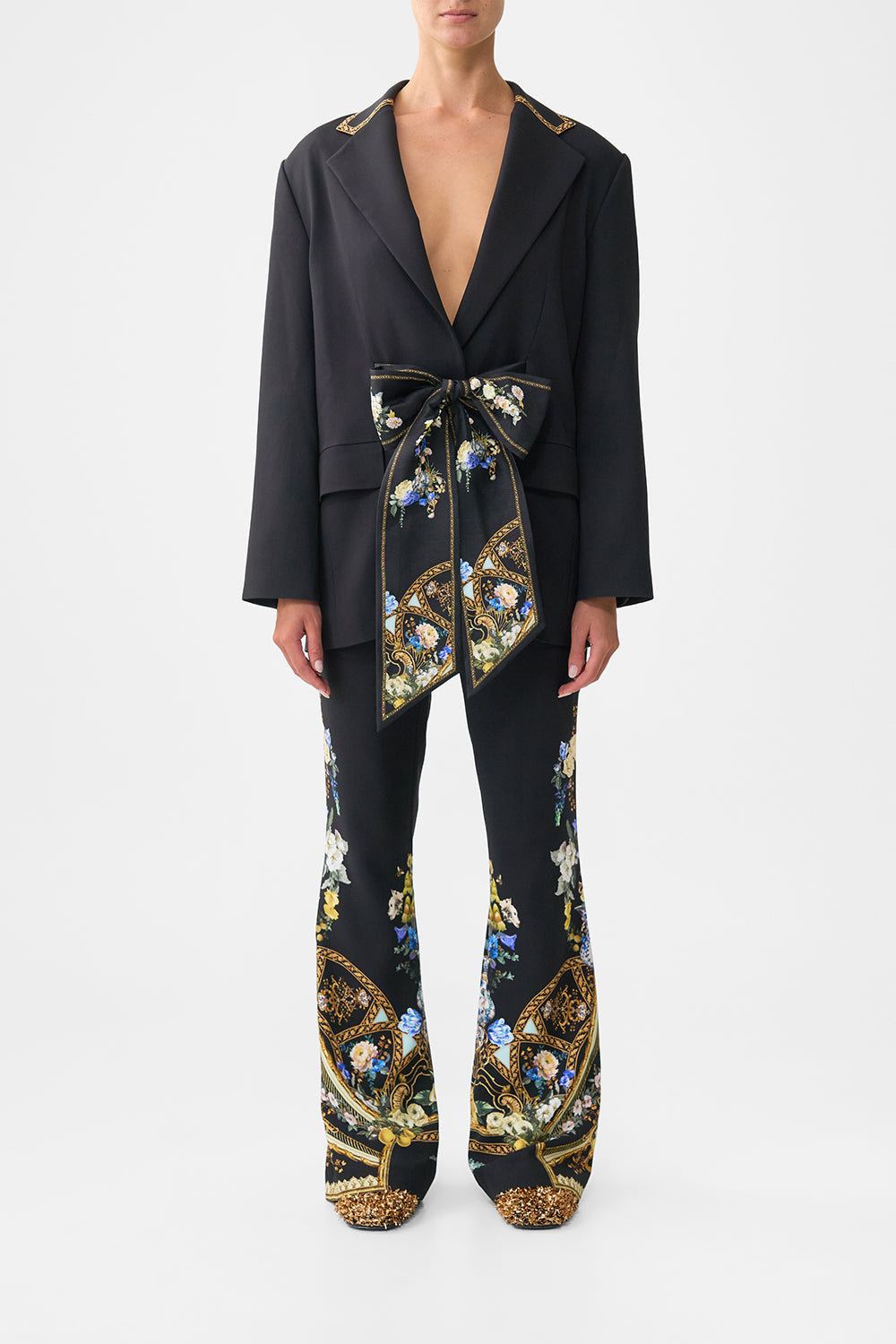 BOYFRIEND JACKET WITH BOW DETAIL OTTOMAN ELEGANCE