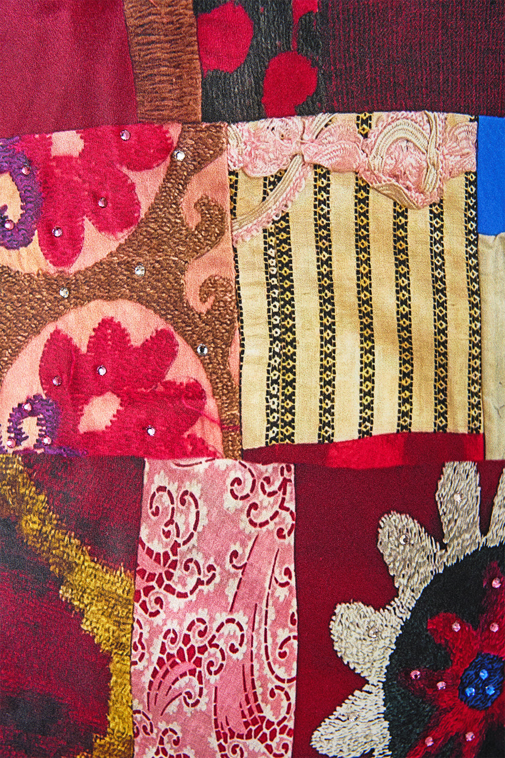 CHAIN DETAIL SLIP DRESS PATCHWORK ALCHEMY