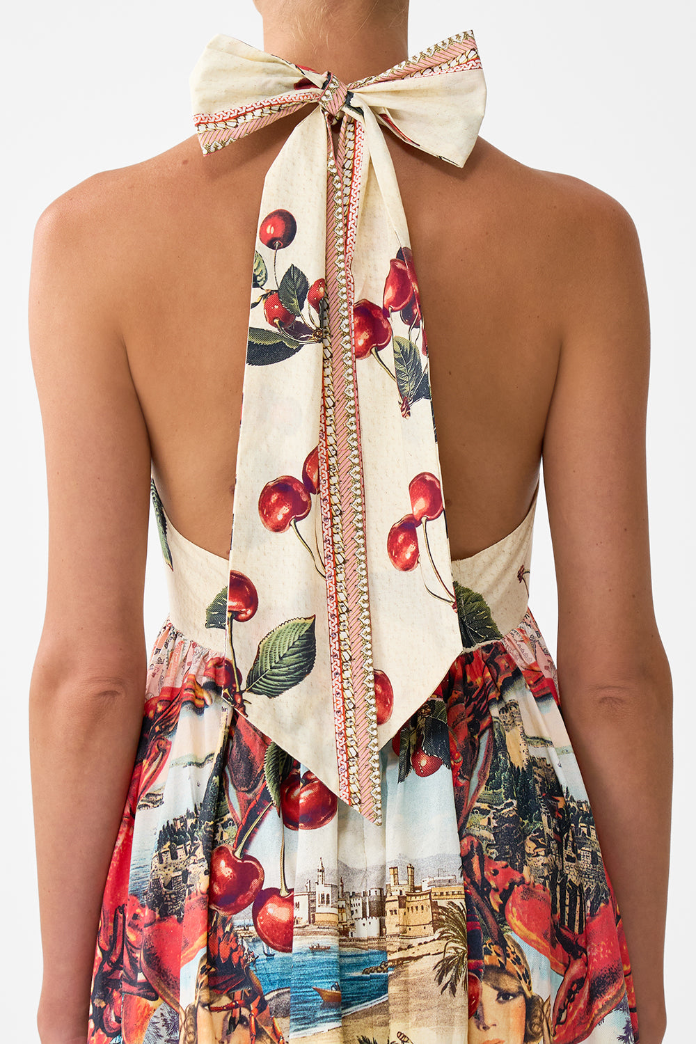 RUFFLE HEM HALTER DRESS NOTES FROM THE ROAD