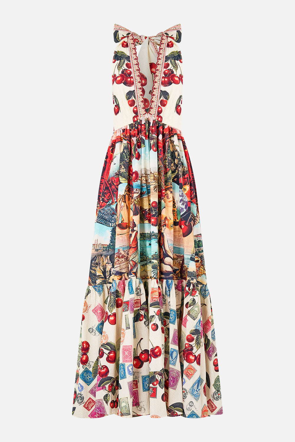 RUFFLE HEM HALTER DRESS NOTES FROM THE ROAD