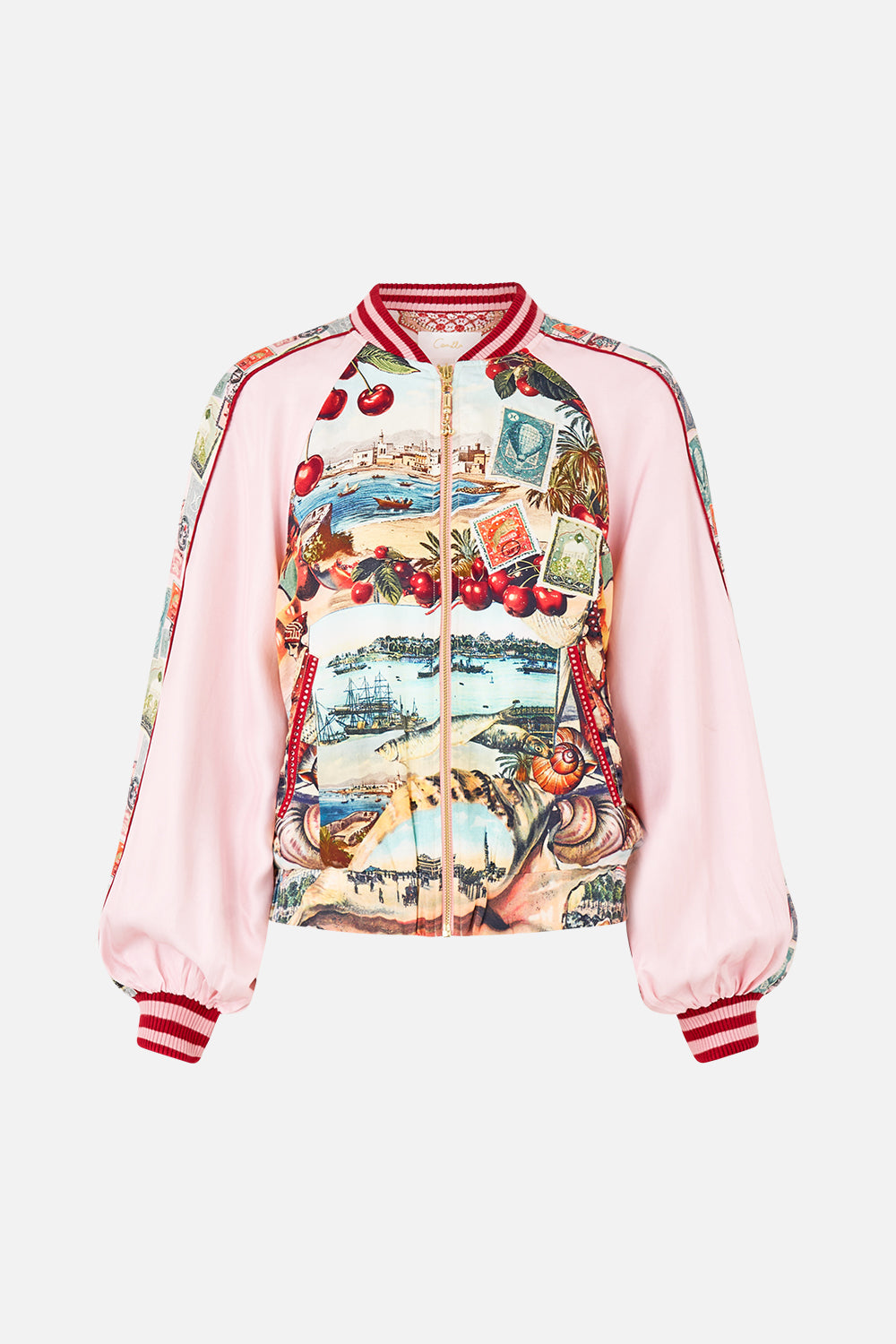 PANELLED SLEEVE BLOUSON BOMBER NOTES FROM THE ROAD