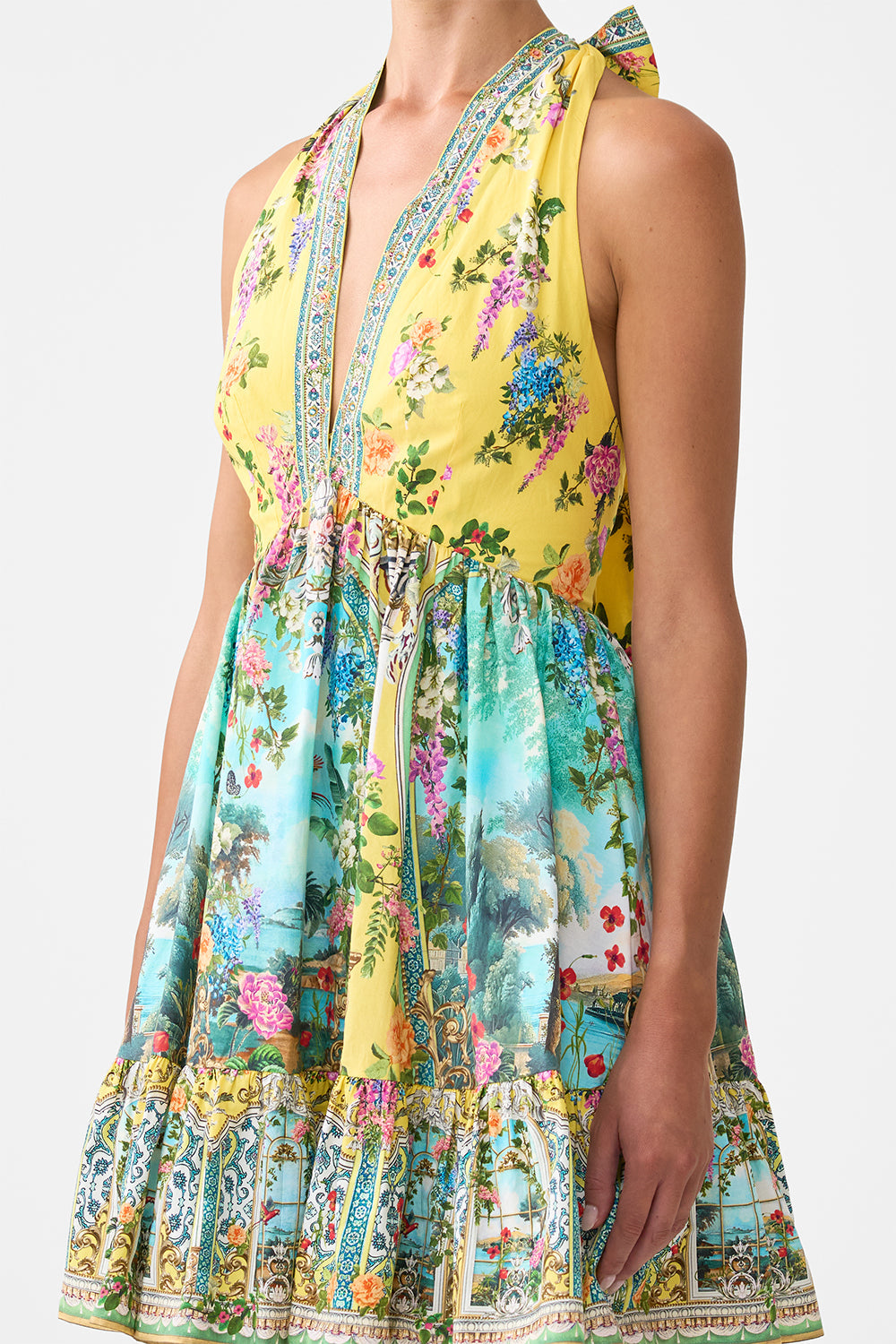 RUFFLE HEM HALTER SHORT DRESS TALES OF TOPKAPI PALACE