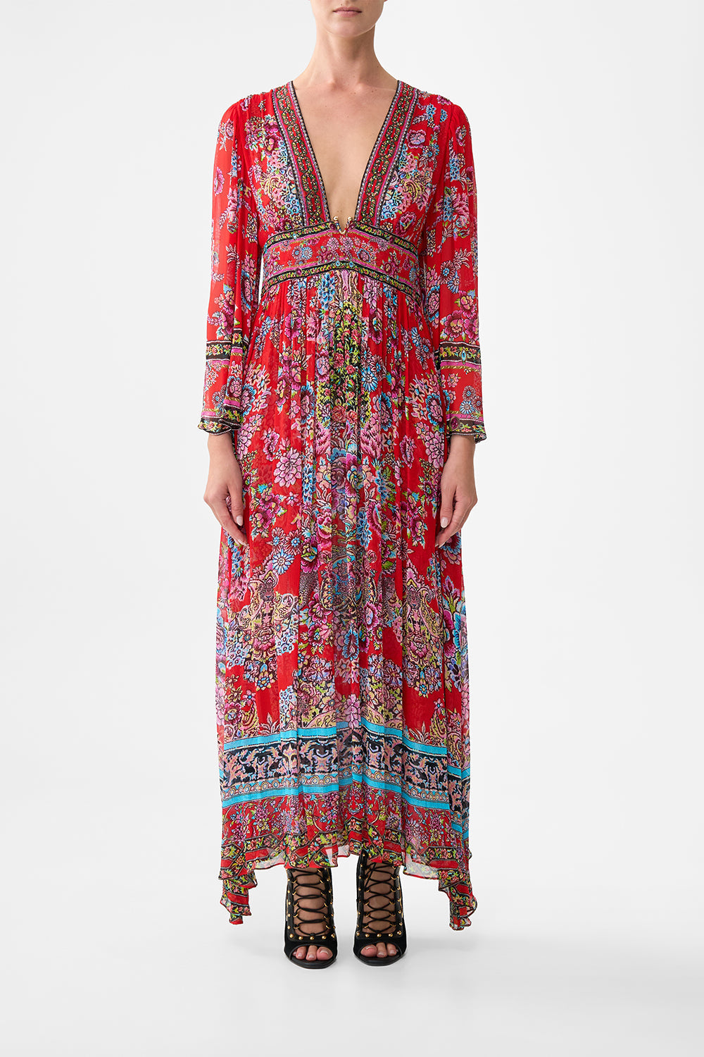 HARDWARE DETAIL LONG SLEEVE DRESS ARTISANS OF ANATOLIA