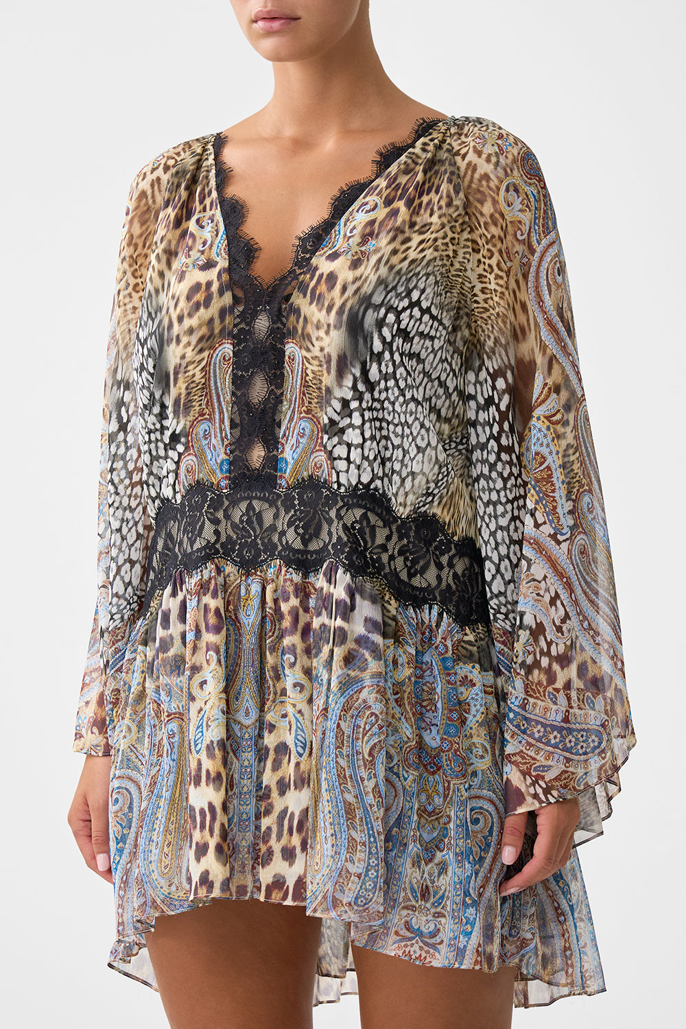 RELAXED SHORT DRESS WITH DROPPED WAIST ISTANBUL ANIMALIA