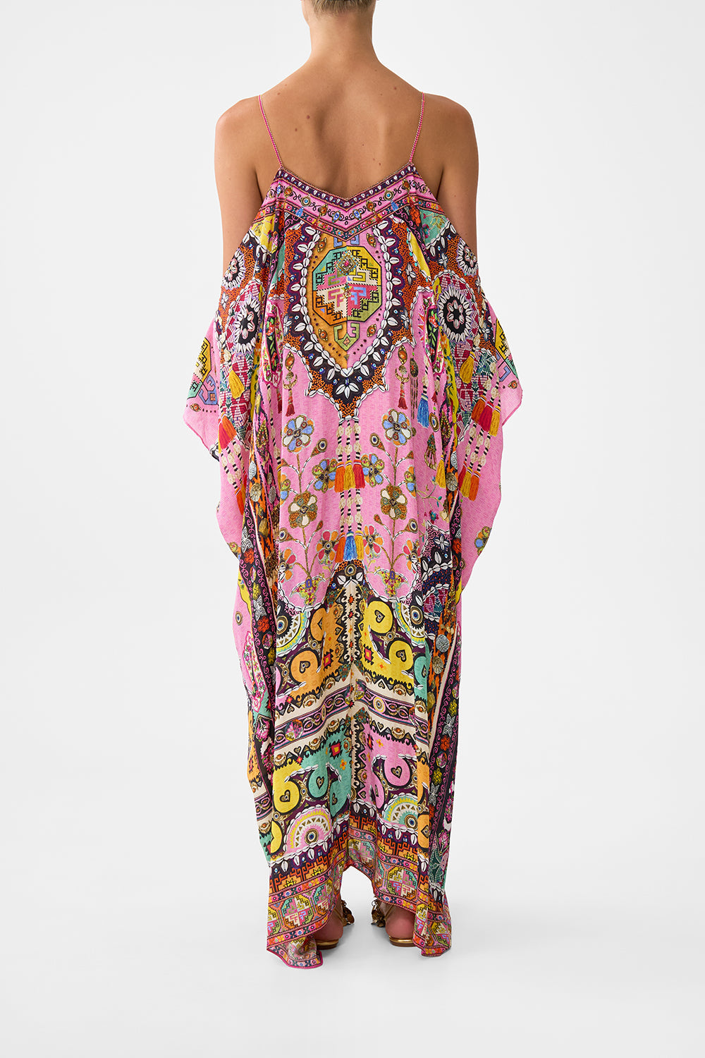 DROP SHOULDER STRAP KAFTAN PATCHWORK PANORAMA