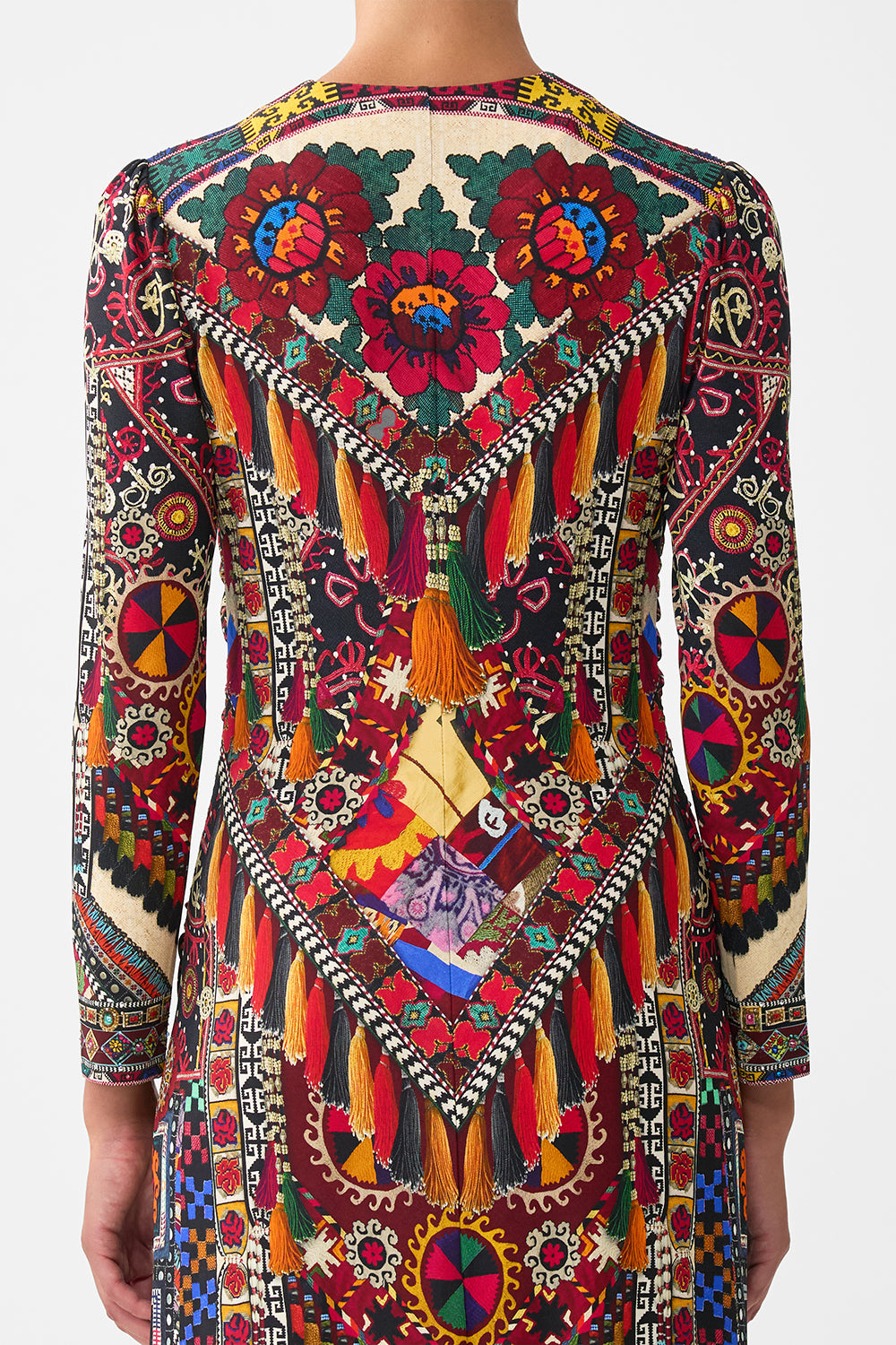 GATHERED JERSEY LONG DRESS PATCHWORK ALCHEMY