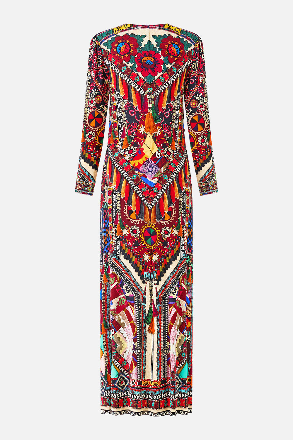 GATHERED JERSEY LONG DRESS PATCHWORK ALCHEMY