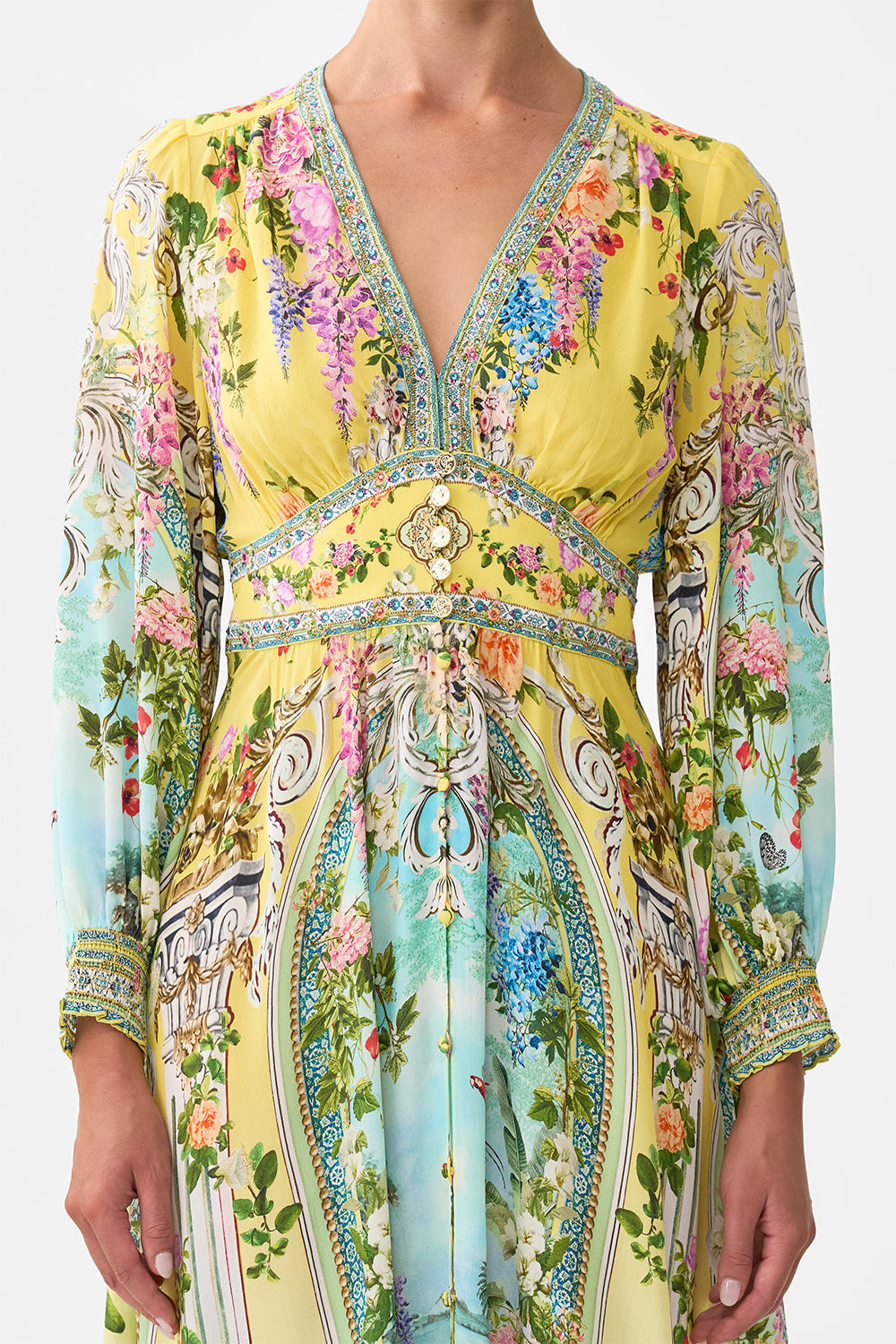 BUTTON DRESS WITH SHAPED WAISTBAND TALES OF TOPKAPI PALACE