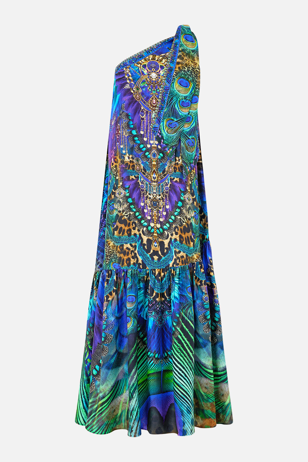 TIE ONE SHOULDER DRESS COSMIC ZOOLOGY