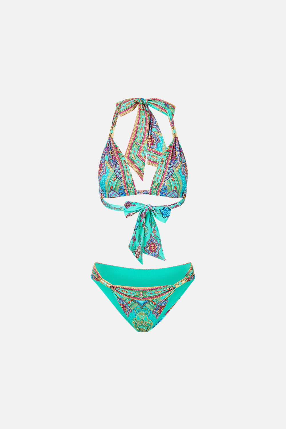 SOFT THICK TIE TRIANGLE BIKINI SET WITH TRIMS THE CONCUBINES CORRIDOR