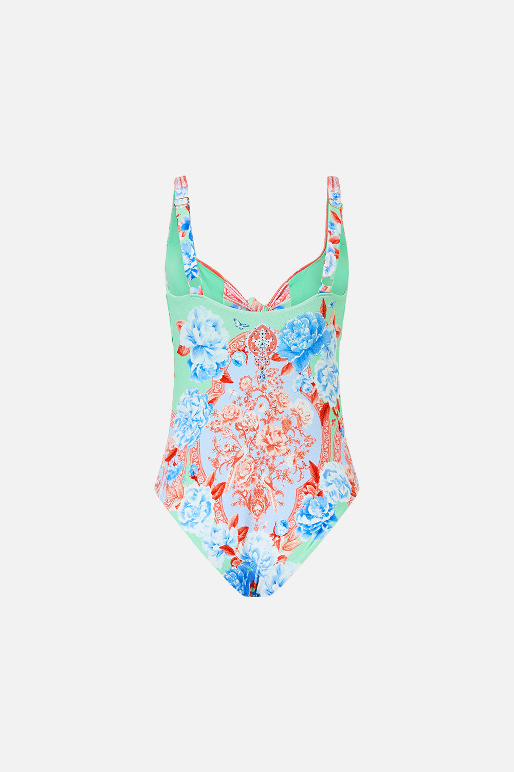 SWEETHEART NECK ONE PIECE WITH TIE FRONT TOPKAPI POP