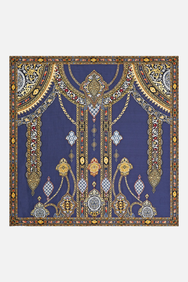 LARGE CRYSTALLED SILK SQUARE SCARF HIGH CLASS HOOKAH main image 1