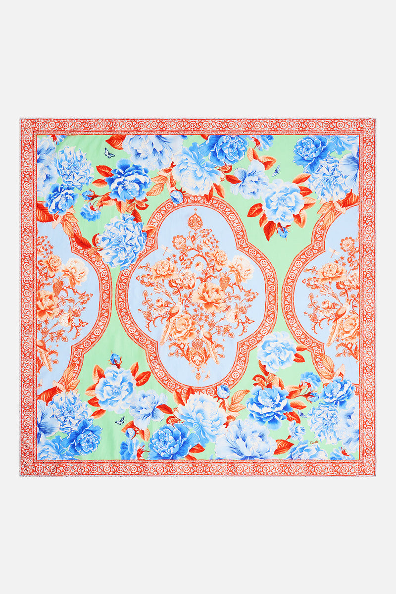 LARGE CRYSTALLED SILK SQUARE SCARF THE CALL OF CATALONIA main image 0