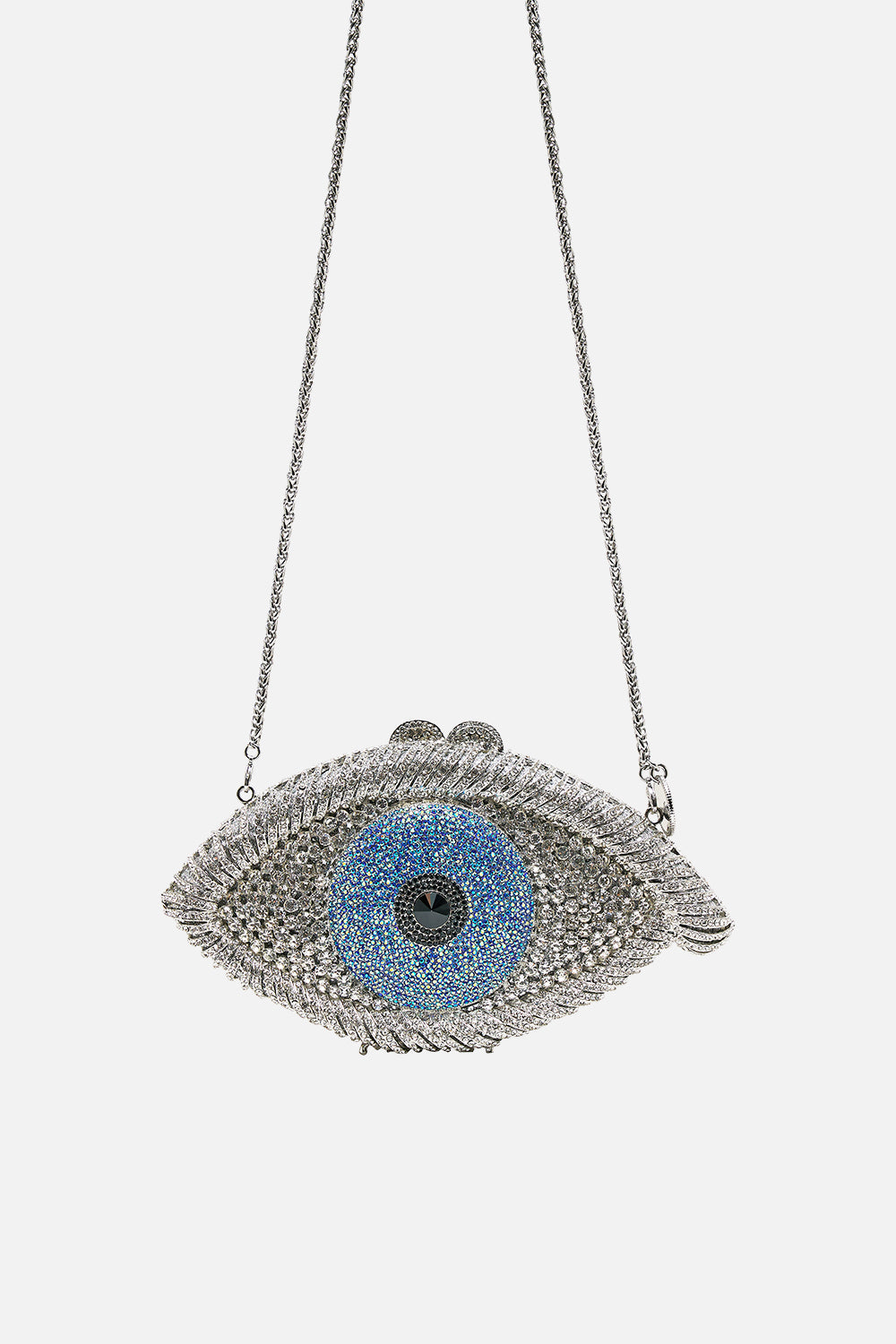 EMBELLISHED CRYSTAL EYE CLUTCH BAG CRYSTAL
