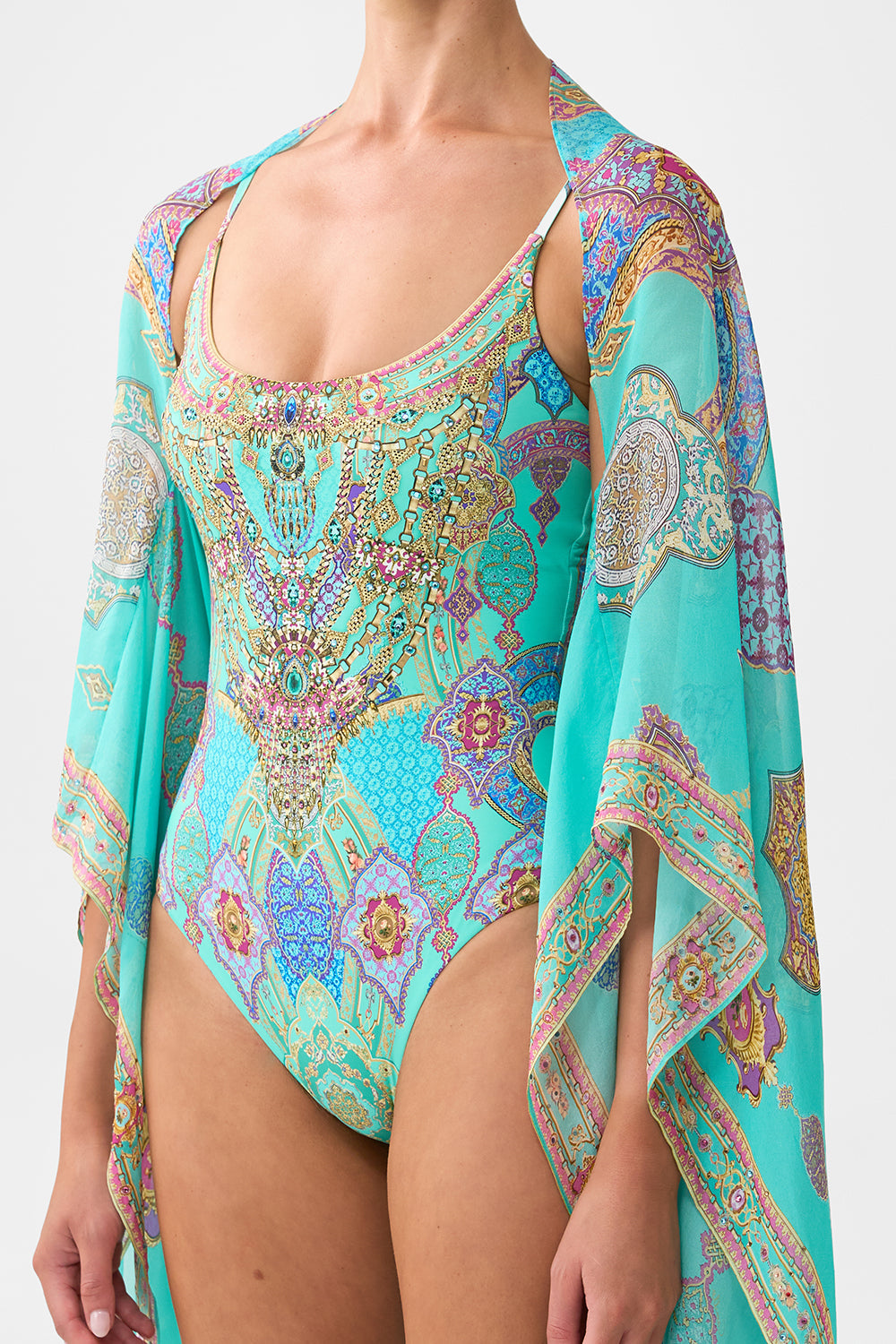 SILK CHIFFON SHRUG THE CONCUBINES CORRIDOR