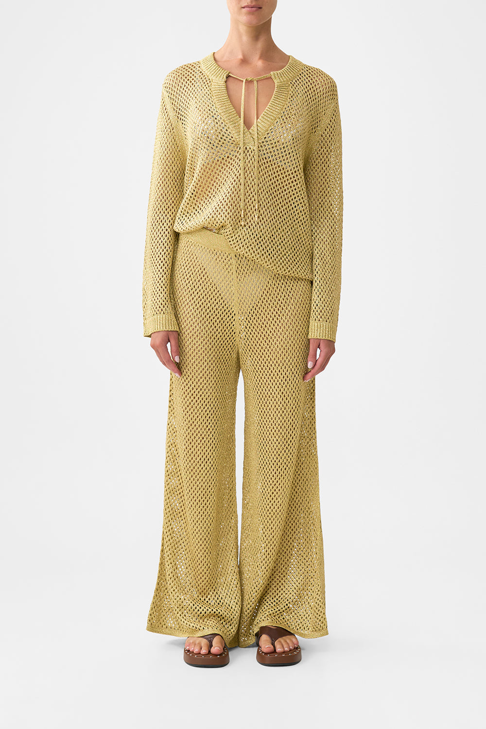WIDE FLARE KNIT PANT OTTOMAN DYNASTY