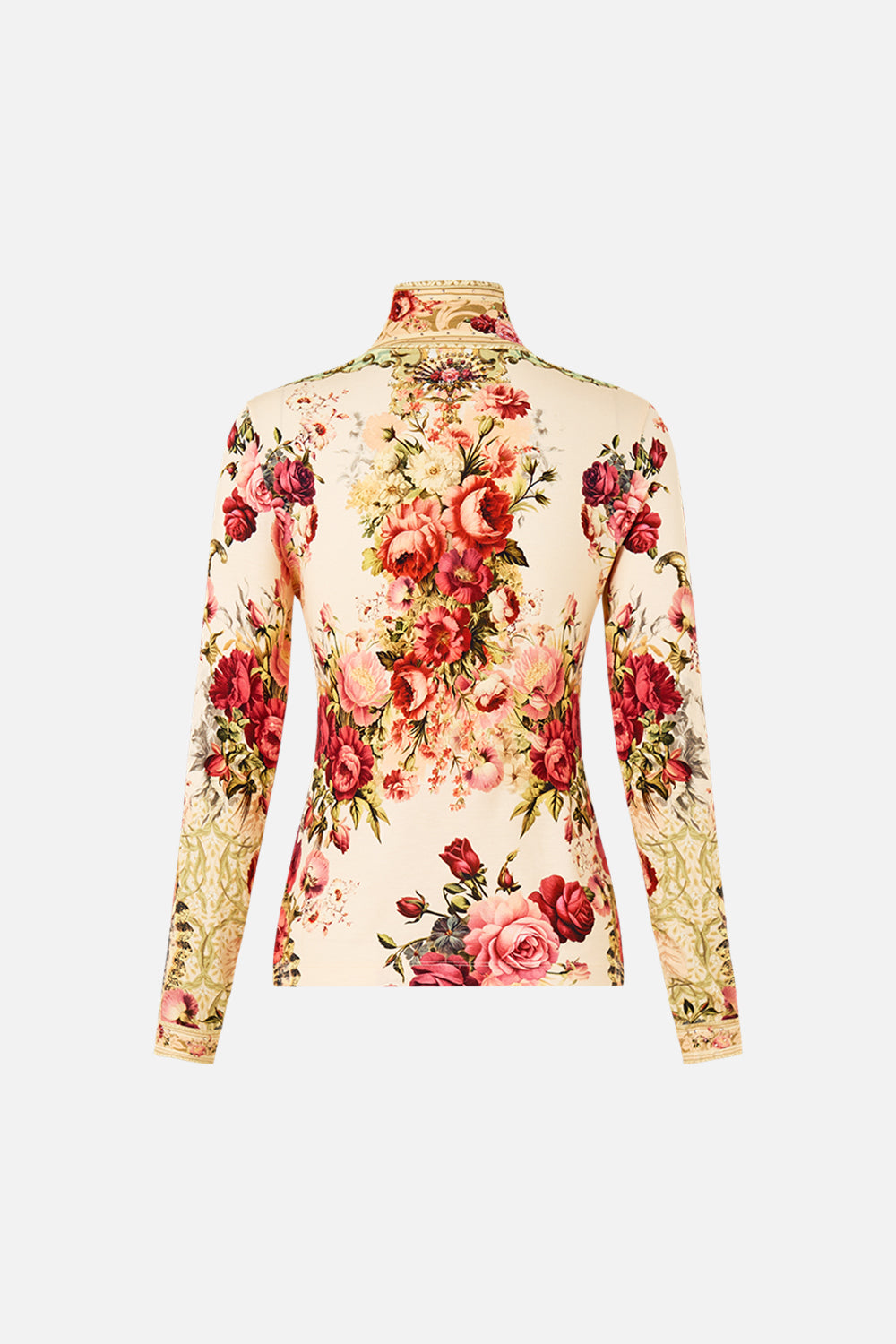 The CAMILLA Jersey Turtleneck in our Meet Me At The Majestic print.