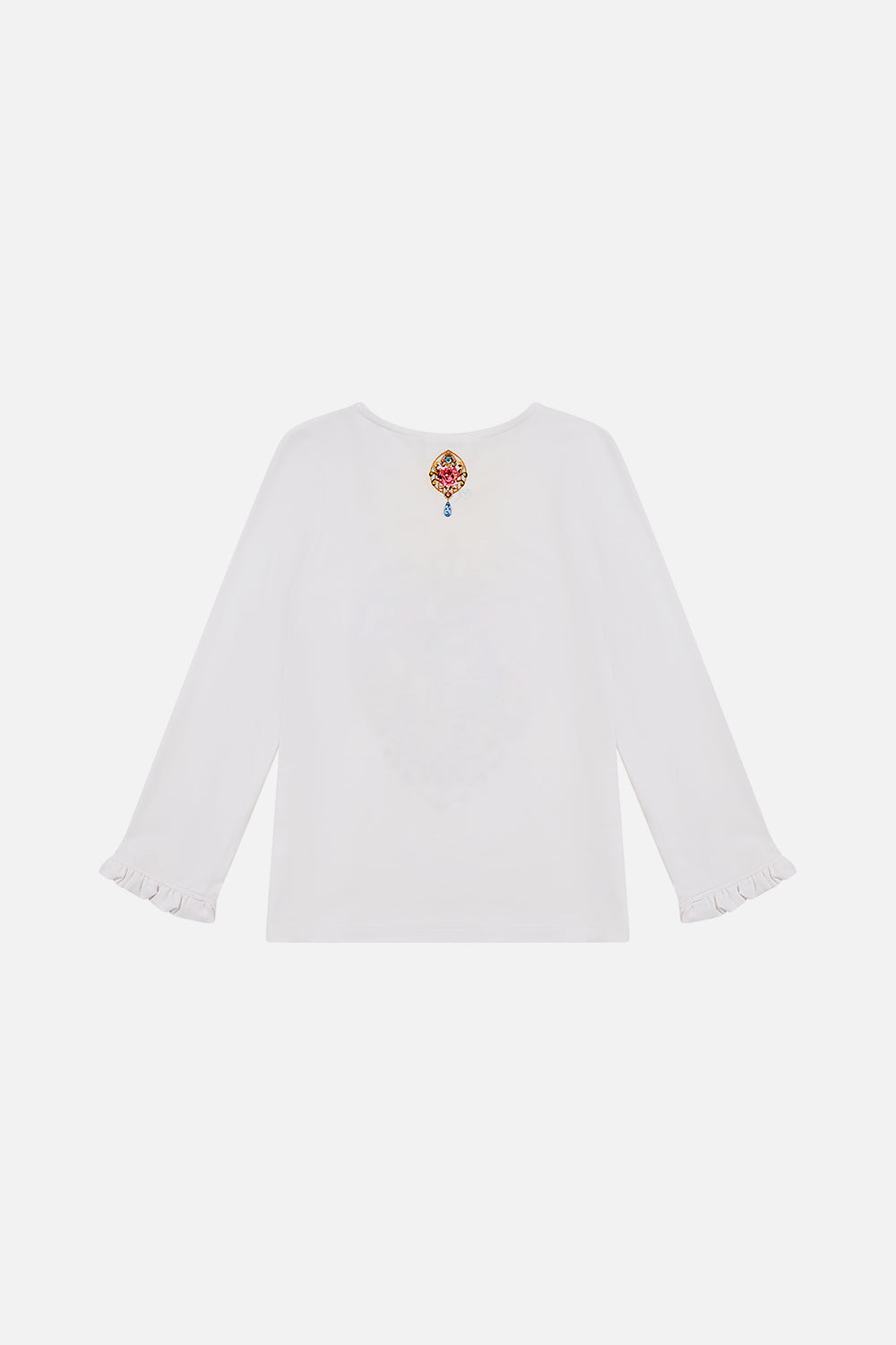 KIDS LONG SLEEVE TEE WITH FRILL CUFF TILED IN TIME