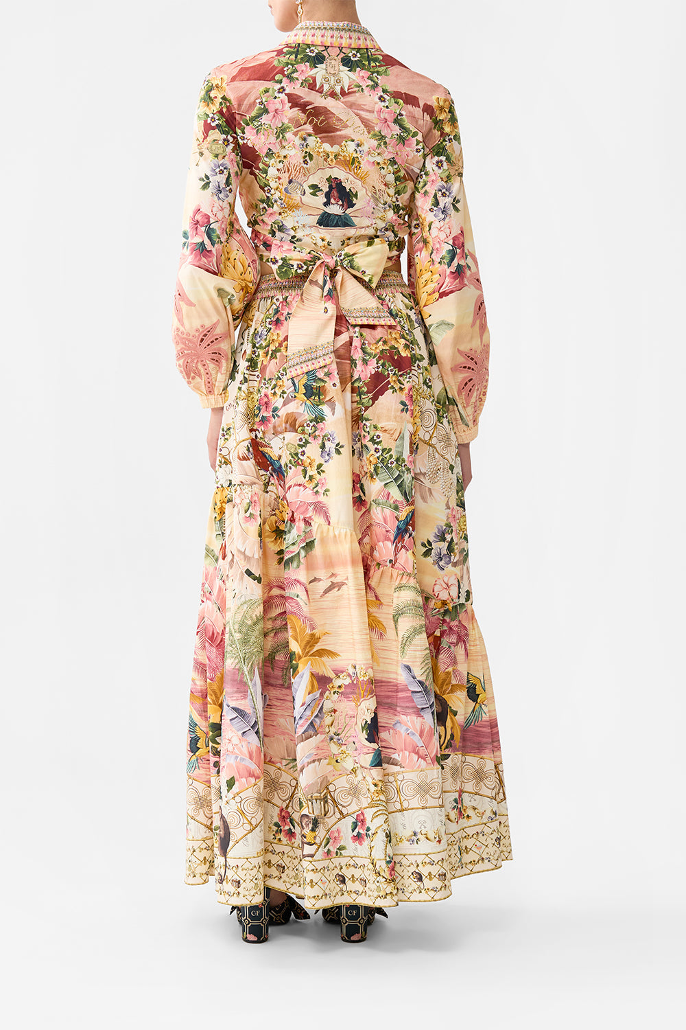 CROPPED WRAP SHIRT WELCOME TO THE WHITE LOTUS