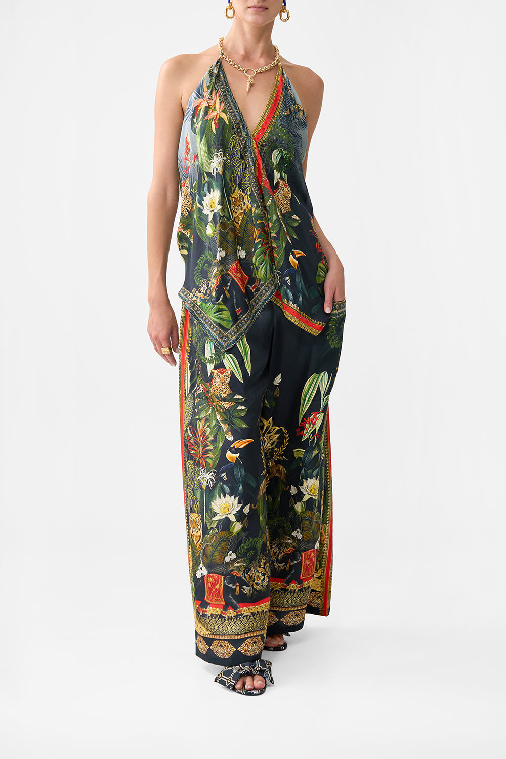 KNOTTED SCARF TOP READY FOR MY WELCOME DRINK