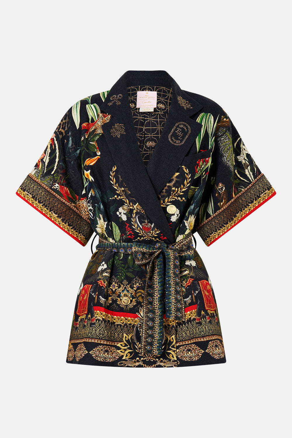 DOUBLE BREASTED SHORT SLEEVE JACKET READY FOR MY WELCOME DRINK