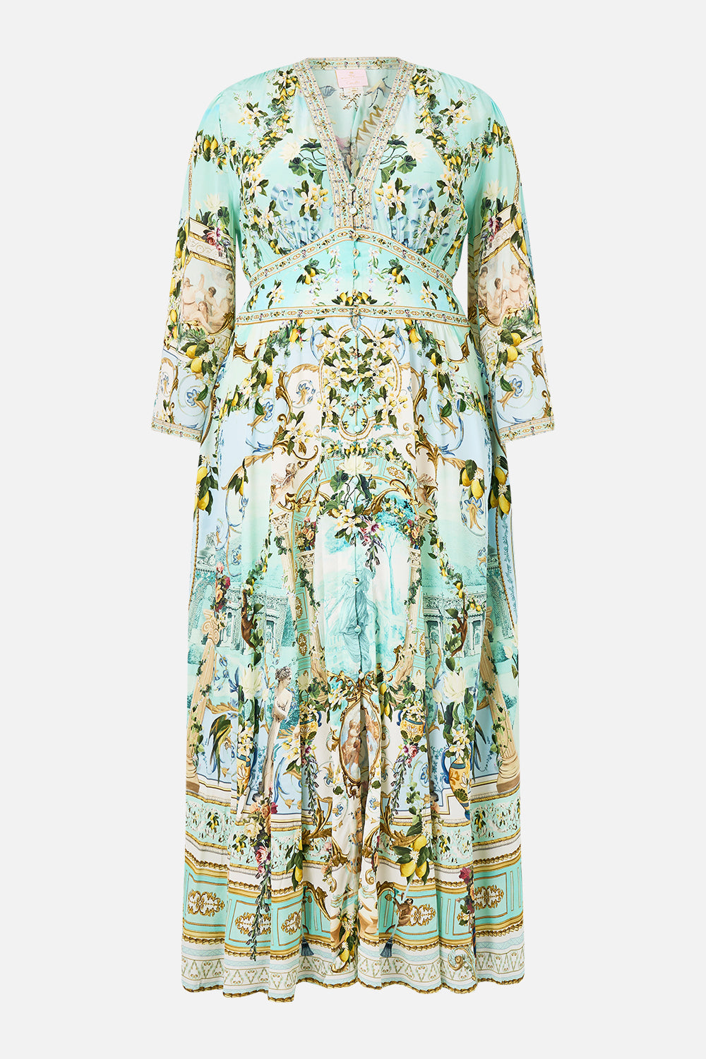 KIMONO SLEEVE DRESS WITH SHIRRING DETAIL VENUS ON A VESPA