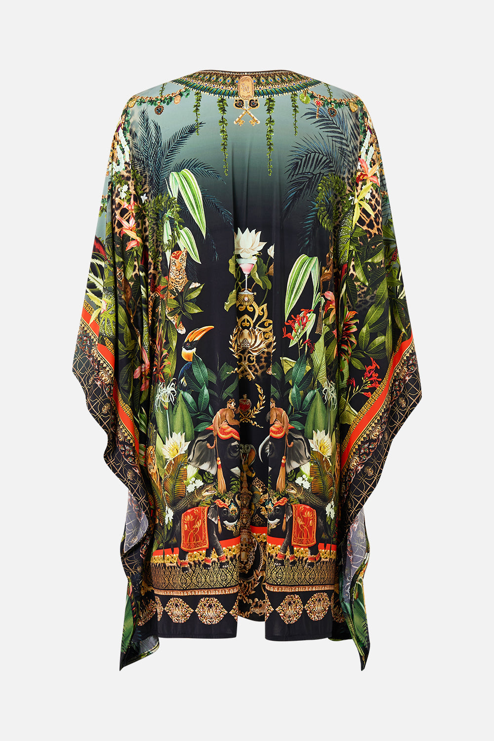 SHORT KAFTAN WITH TRIM READY FOR MY WELCOME DRINK