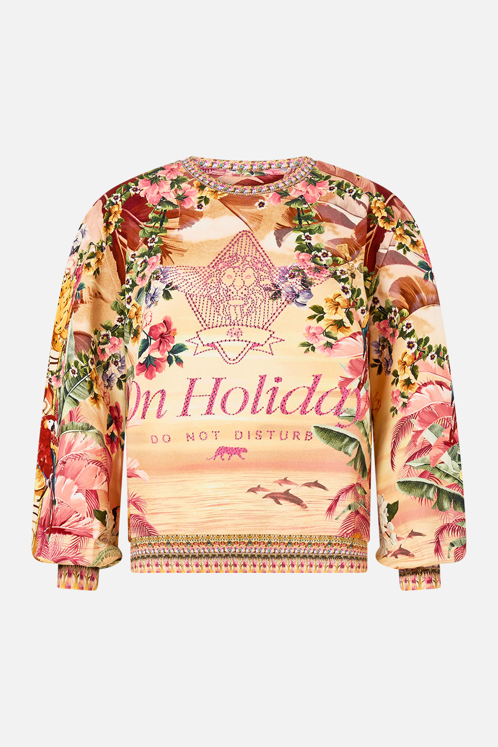 BLOUSON SLEEVE SWEATER WELCOME TO THE WHITE LOTUS