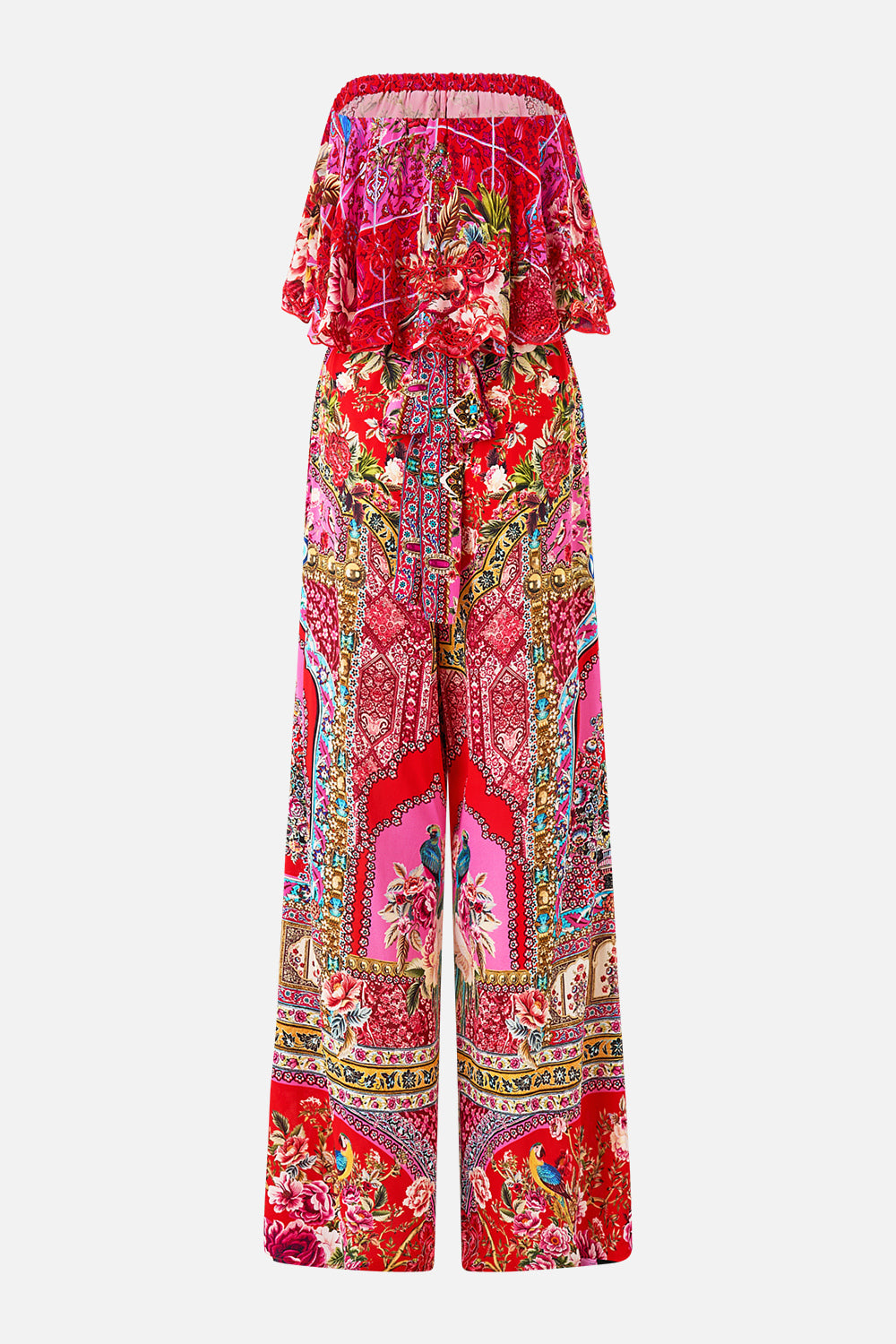 STRAPLESS JUMPSUIT WITH FRILL HEIRLOOM EMPIRE